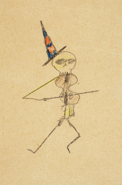 Skeleton Violinist, drawn aged 7