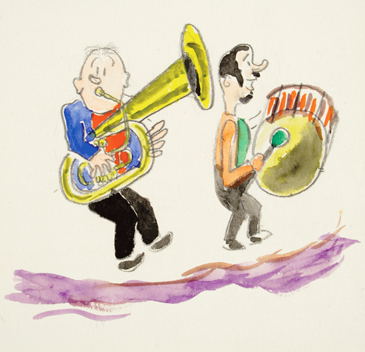 Street Musicians, drawn aged 12